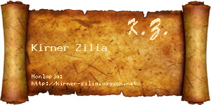 Kirner Zilia névjegykártya